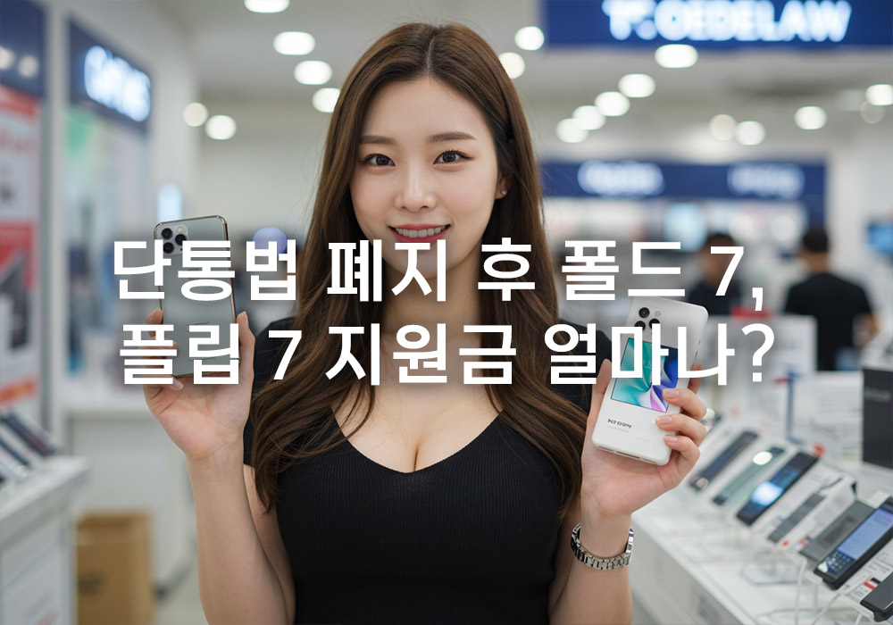 단통법 폐지 후 폴드 7, 플립 7 지원금 얼마나? 단통법 폐지 후 폴드 7, 플립 7 지원금 얼마나?