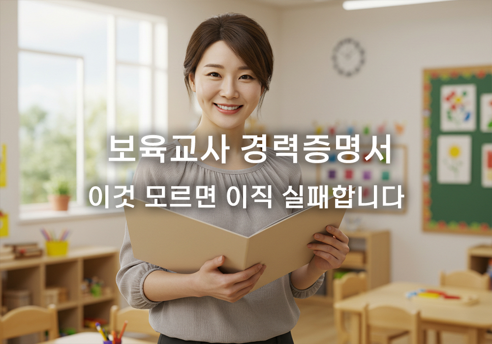 보육교사 경력증명서 발급: 이직 전 꼭 알아야 할 모든 것