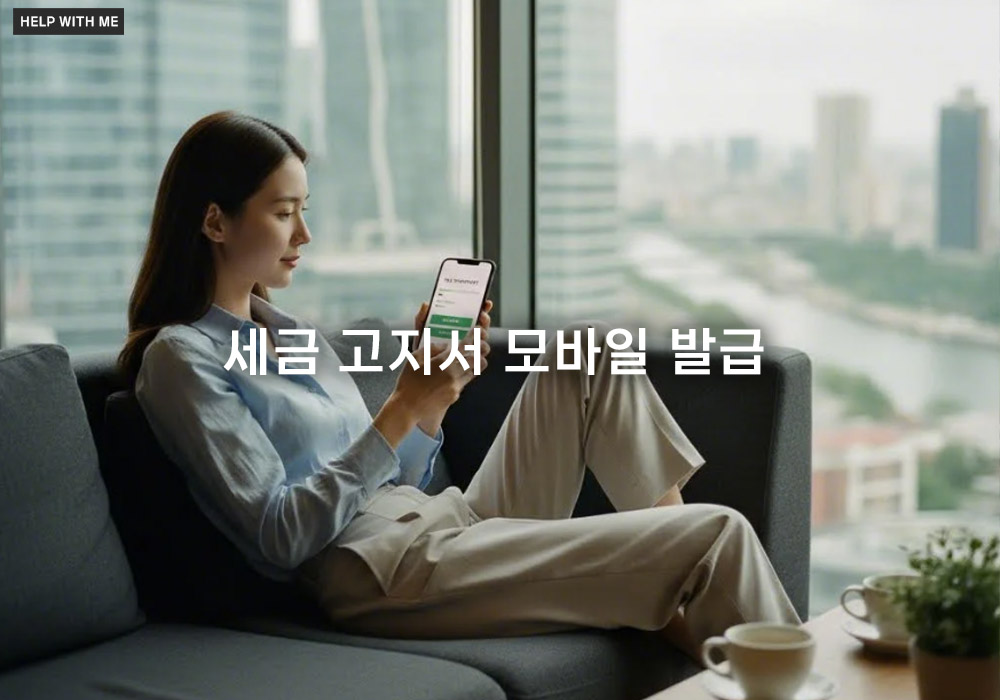 세금 고지서 모바일 발급, 스마트폰으로 조회하고 납부하는 방법