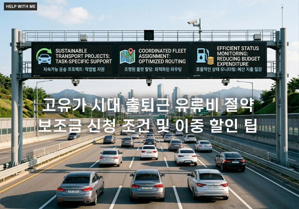 고유가 시대 출퇴근 유류비 절약 보조금 신청 조건 및 이중 할인 팁
