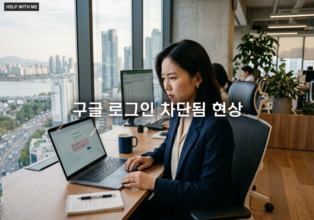 구글 로그인 차단됨 현상 해결을 돕는 보안 차단 해제 방법