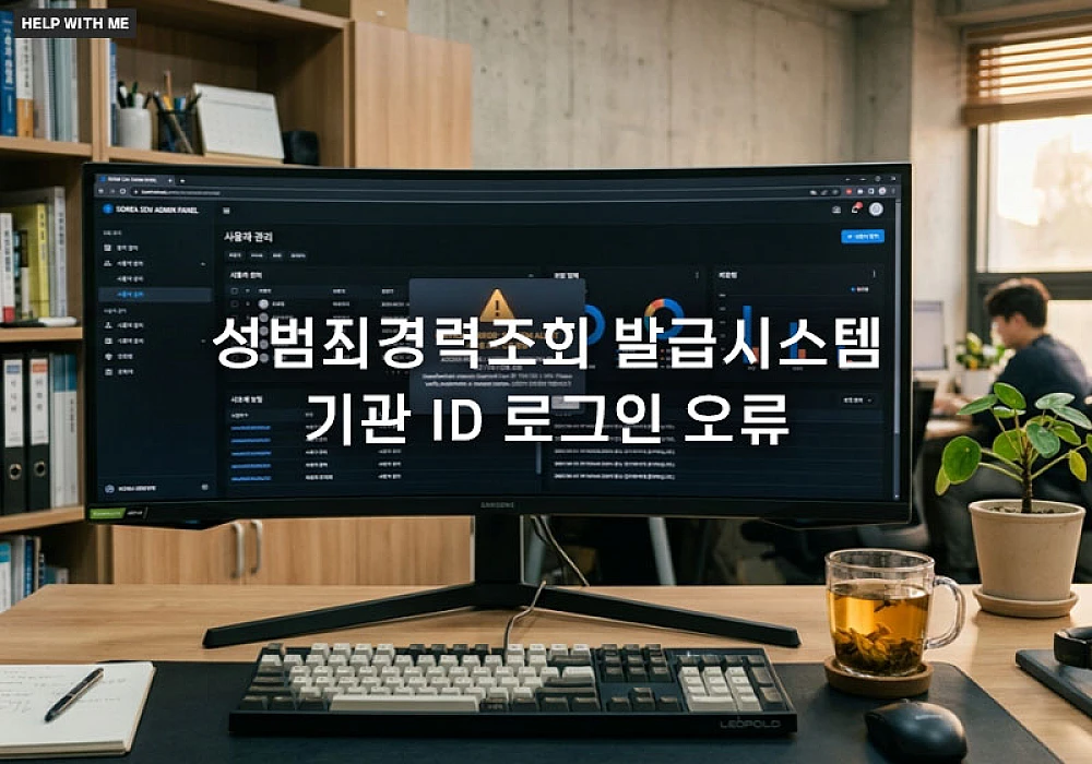 성범죄경력조회 발급시스템 기관 ID 로그인 오류 해결하는 3가지 실무 팁