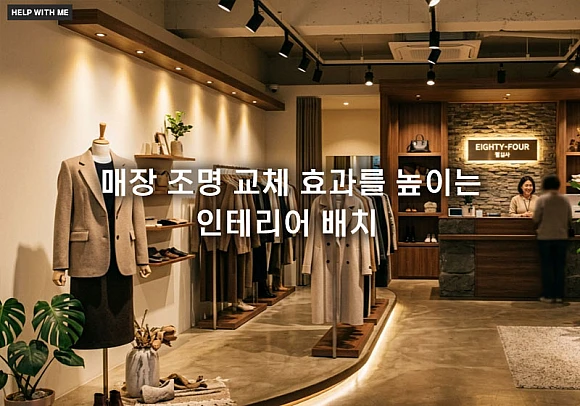 매장 조명 교체 효과를 높이는 인테리어 배치 방법 5가지