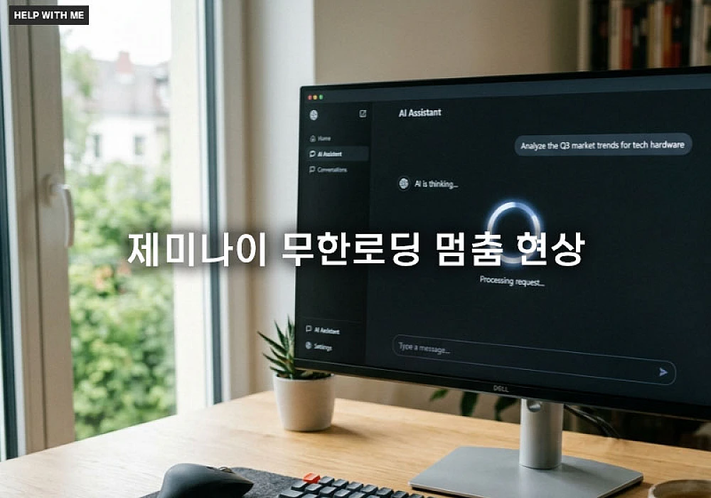 제미나이 무한로딩 멈춤 현상 1분 만에 해결하는 방법 정리