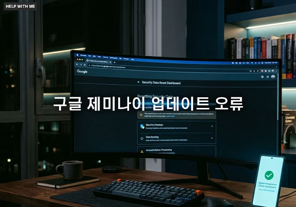 구글 제미나이 업데이트 오류 해결을 위한 화면 멈춤 및 리셋 조치법