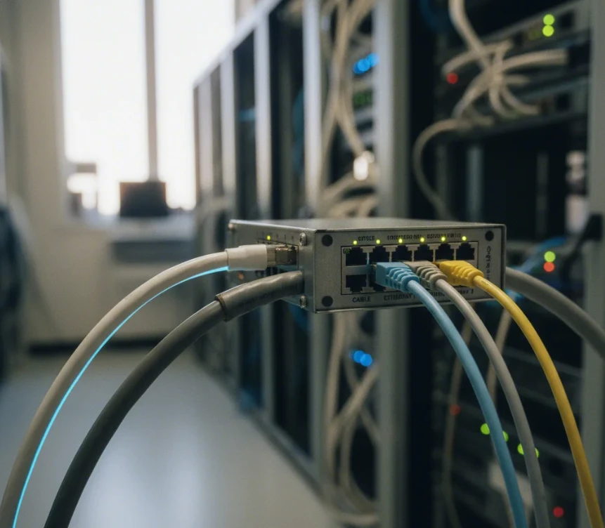 광섬유, 케이블, DSL, 5G 등 미국 인터넷 유형별 라인을 비교하는 이미지