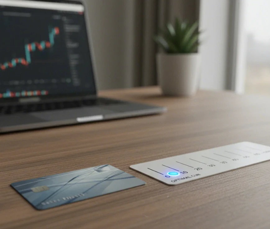 카드 한도의 10% 미만만 사용하고 있음을 나타내는 시각적 표시