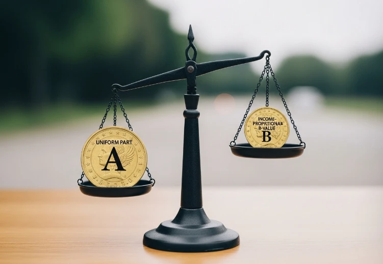 국민연금 A값과 B값을 나타내는 동전