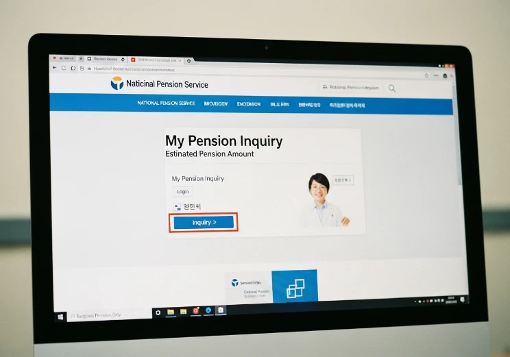 국민연금공단 홈페이지 예상 연금액 조회 화면
