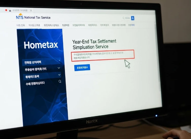 홈택스 연말정산 간소화 서비스 이용 단계별 목록